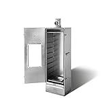 Isolierter Smoki Räucherofen mit Sichtfenster aus aluminiertem Stahl 120cm