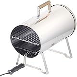 Rosenstein & Söhne Räucherofen elektrisch: Elektro-Tisch-Räucherofen & Smoker, Edelstahl, 1.100 Watt, bis 250 °C (Tischräucherofen elektrisch, Tisch Smoker Grill, Holzkohlegrill)